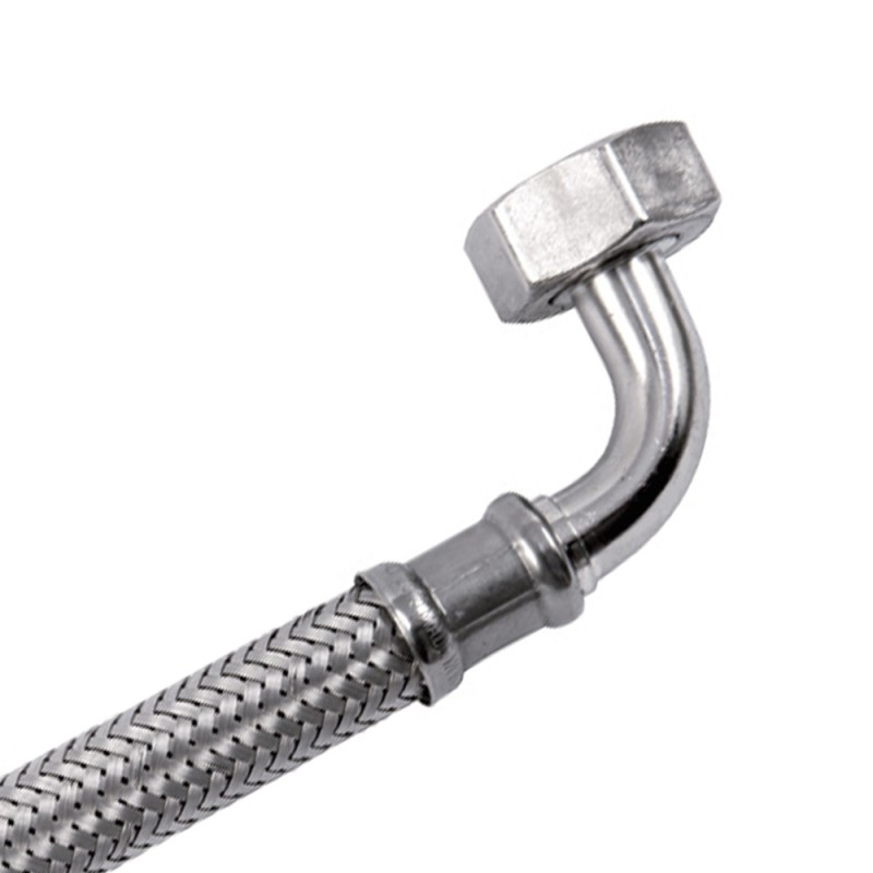 Flessibile in acciaio inox 3/4â€ m - f con curva Idrobric H0241XX50