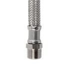 Flessibile in acciaio inox 1/2" m - 3/4" f con curva Idrobric H0229CAXX