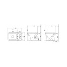 Vaso monoblocco serie jasmine con scarico a pavimento LINPH 181-J420-P