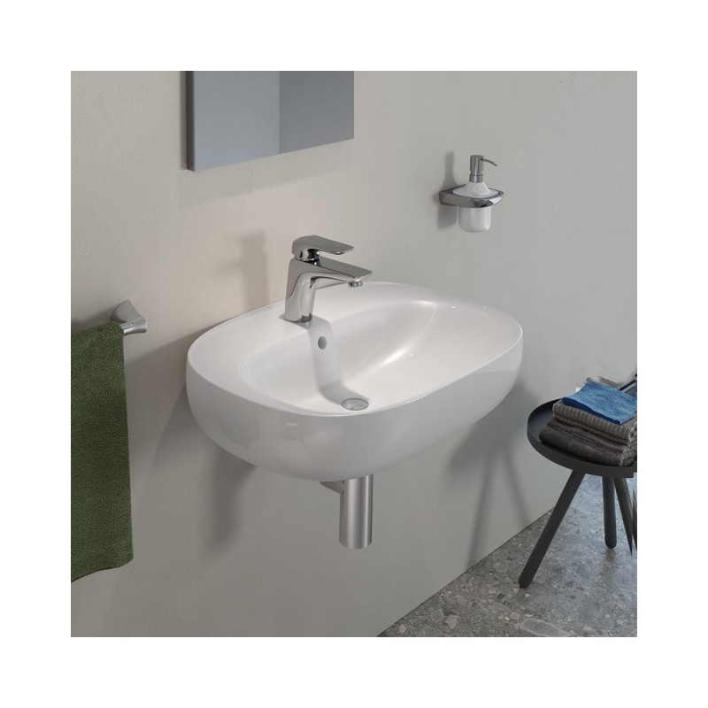 Lavabo sospeso 55 cm serie illusion ovale Rak Ceramics 182-I100-55