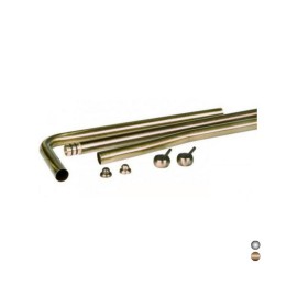 Set 3 tubi ottone per cassetta alta antichizzata cromata DH 182-R5096-CR