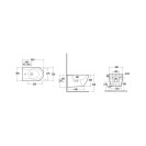 Bidet sospeso serie moon fissaggio nascosto Rak Ceramics 182-S312-R