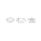 Vaso sospeso moon rimless con fissaggio nascosto Rak Ceramics 182-S411 Vaso sospeso moon rimless con fissaggio nascosto Rak Ceramics 182-S411