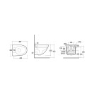 Vaso sospeso sensation rimless cm 48 fissaggio nascosto Rak Ceramics 182-U411 Vaso sospeso sensation rimless cm 48 fissaggio nascosto Rak Ceramics 182-U411