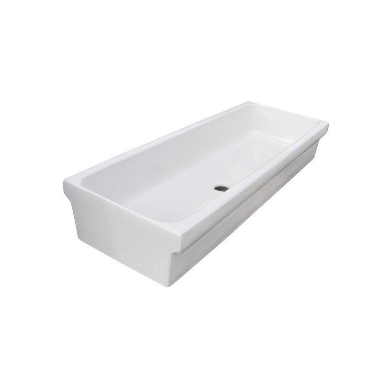 Lavabo a canale in ceramica 120 x 45 x 20 DH 185-LA10-120