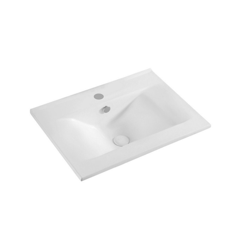 Lavabo sopra-piano bianco con foro rubinetto cm 62x46 LINPH 185-LS67 Lavabo sopra-piano bianco con foro rubinetto cm 62x46 LINPH 185-LS67