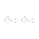 Lavabo d'appoggio D33 cm sabbia slim serie 1 LINPH 185-LVA01-SB330