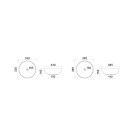 Lavabo d'appoggio D38,5 cm bianco slim serie 2 LINPH 185-LVA02-BI385 Lavabo d'appoggio D38,5 cm bianco slim serie 2 LINPH 185-LVA02-BI385