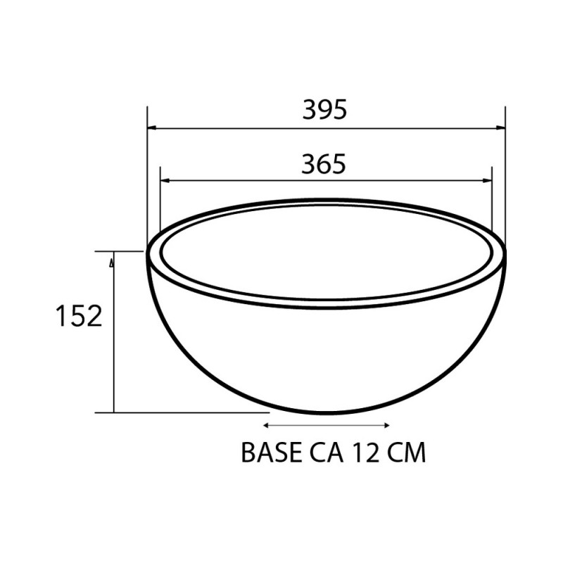 Lavabo bianco D 40 cm linea emotion serie sense Rak Ceramics 185-MSE-B040