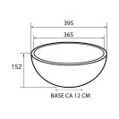 Lavabo bianco D 40 cm linea emotion serie sense Rak Ceramics 185-MSE-B040