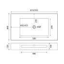 Lavabo linea emotion serie sharp 1 Rak Ceramics 185-MSH01-B090C