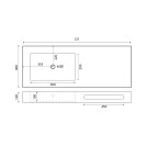 Lavabo linea emotion serie sharp 2 Rak Ceramics 185-MSH02-B120D