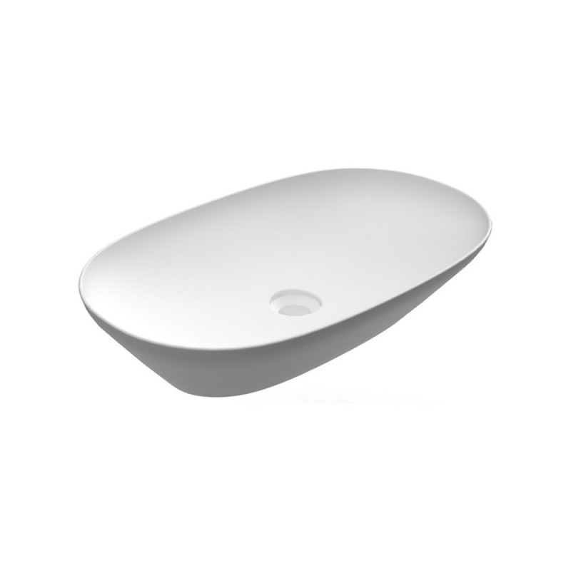 Lavabo da appoggio ovale allungato (senza foro) variant 60x36 cm Rak Ceramics 185-RNAL-60 Lavabo da appoggio ovale allungato (senza foro) variant 60x36 cm Rak Ceramics 185-RNAL-60