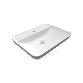 Lavabo ad incasso rettangolare monoforo 55 x 42 cm Rak Ceramics 185-RNSRF-55