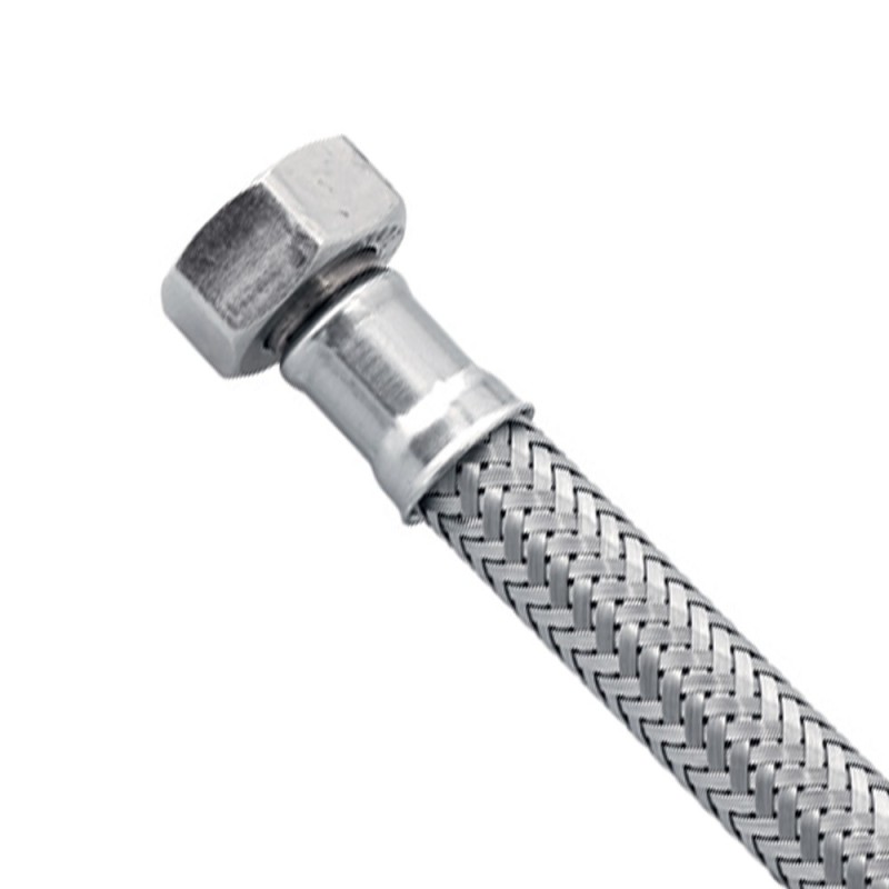 Flessibile in acciaio inox 3/8" f - 1/2" f Idrobric H0226HXX