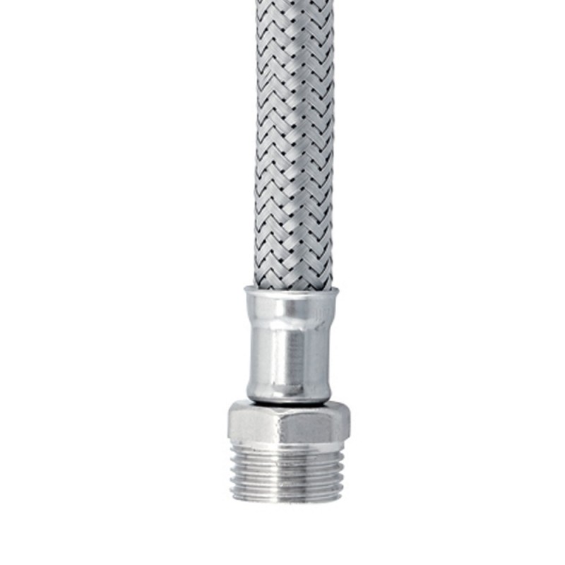 Flessibile in acciaio inox d 1/2" m Idrobric H0207BXX