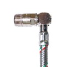 Flessibile in acciaio inox con curva per scalda acqua Idrobric H0208X40