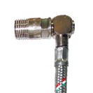 Flessibile d m10x1 in acciaio inox con curva per miscelatore Idrobric H0209 B40