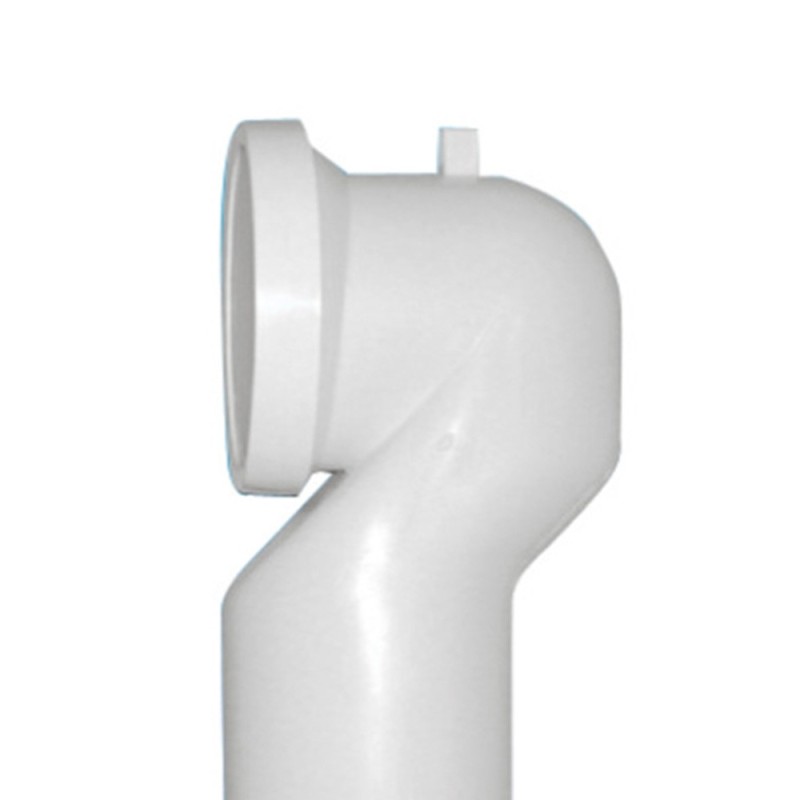 Curva wc per scarico pavimento a collo di cigno, di diametro 110 mm. Idrobric U82414 E