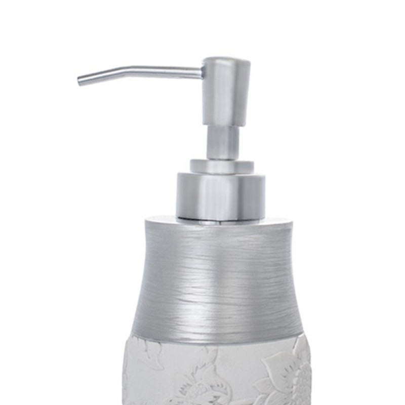 Dispenser bianco/argento in resina - serie damasco Aquasanit QD6120WK