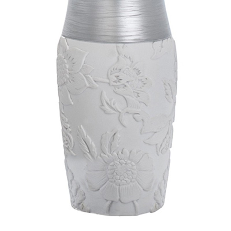 Dispenser bianco/argento in resina - serie damasco Aquasanit QD6120WK