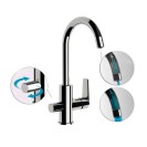 Rubinetto lavello cucina a tre vie di ingresso - serie vanity Remer V79DW