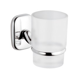 Portabicchiere da muro in vetro bianco sabbiato - serie suite Remer SU15