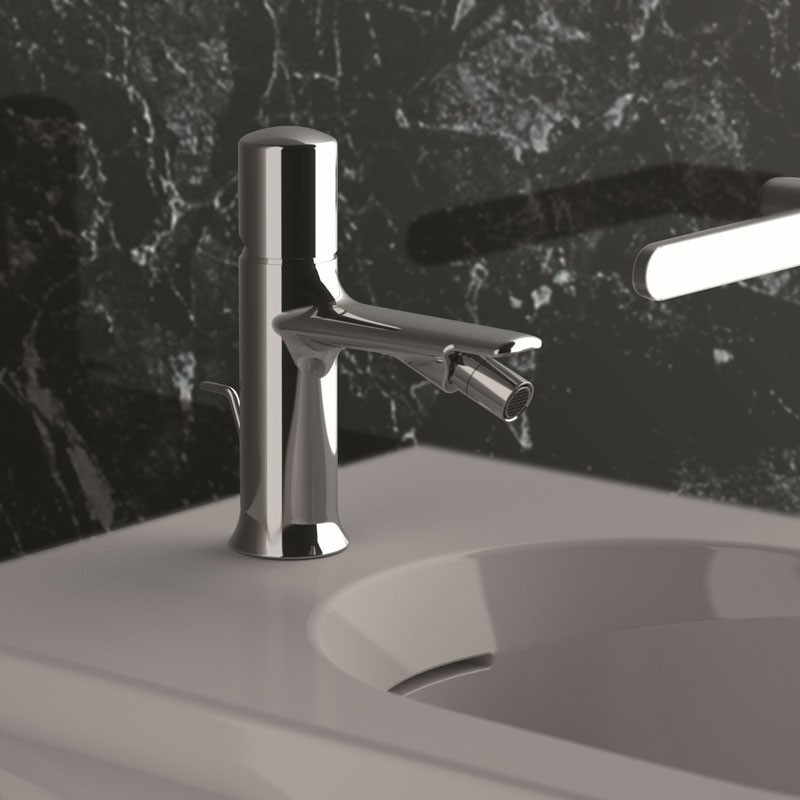 Miscelatore bidet con scarico - serie fusion Daniel Rubinetterie FU604CR Miscelatore bidet con scarico - serie fusion Daniel Rubinetterie FU604CR