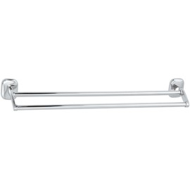 Portasalvietta da muro doppio cromato 60 cm - serie suite Remer SU33