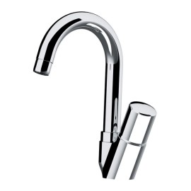 Miscelatore a canna corta per lavello con bocca alta - serie fusion Daniel Rubinetterie FU614BCCR