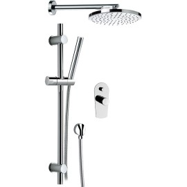 Set doccia cromato con kit e deviatore - serie fusion Daniel Rubinetterie FU614ZOCR