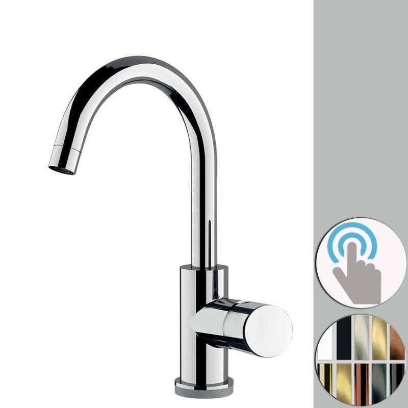 Miscelatore touch me lavello, monoforo 90° Daniel Rubinetterie FUT618CCR