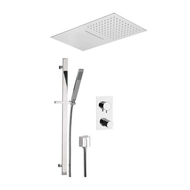 Set doccia con miscelatore e soffione a parete serie 5th Avenue Mariani Rubinetterie 17AAV5P3SR005