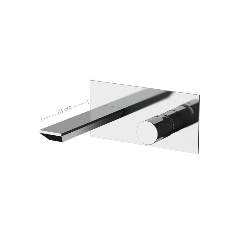 Miscelatore per lavabo a parete su piastra unica serie 5th Avenue Mariani Rubinetterie 565AV5L