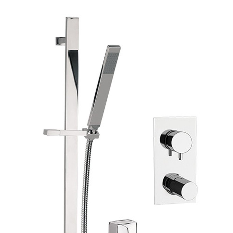 Set doccia con miscelatore e soffione a parete serie 5th Avenue Mariani Rubinetterie 17AAV5P3SR005