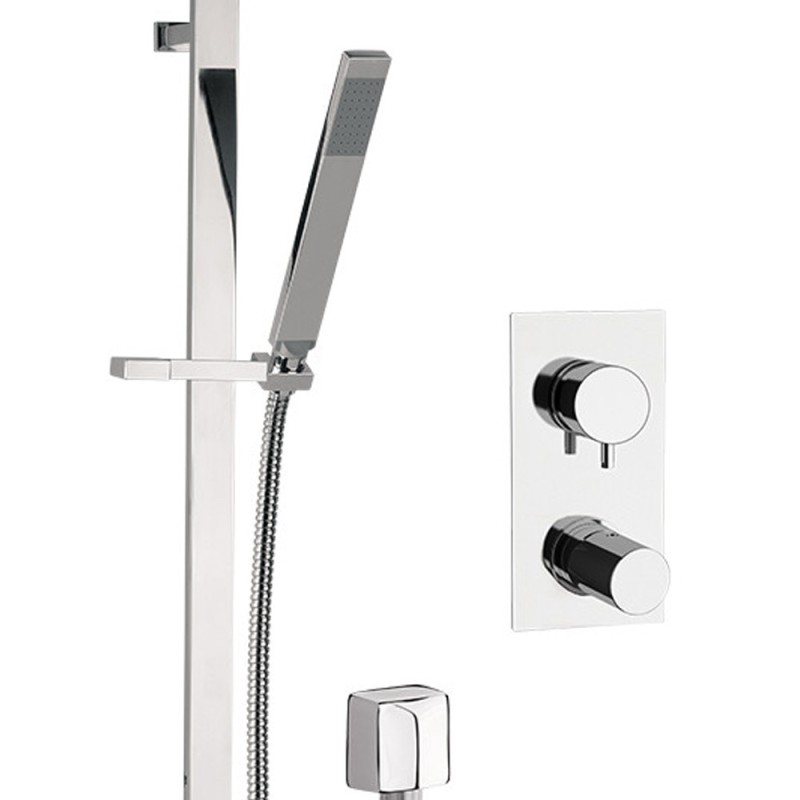 Set doccia con soffione a parete 50x50 serie 5th Avenue Mariani Rubinetterie 17AAV5P3SR003
