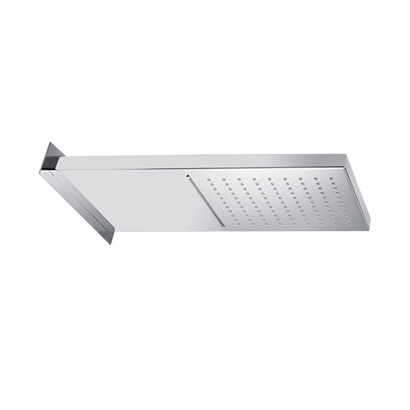 Set doccia con soffione a parete 50x20 in acciaio inox serie 5th Avenue Mariani Rubinetterie 17BAV5P3SR003