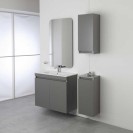 Composizione bagno 80x37 cm sospesa 2 ante grey pastello Feridras 803005