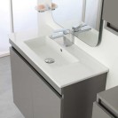 Composizione bagno 80x37 cm sospesa 2 ante grey pastello Feridras 803005