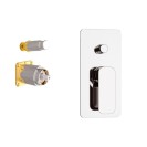 Miscelatore incasso vasca/doccia con deviatore da abbinare al box incasso art. DANBOX - Serie Tiara Daniel Rubinetterie TA612KB