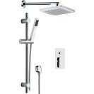 Set doccia con miscelatore, doccino, soffione quadrati e saliscendi - Serie Tiara Daniel Rubinetterie TA614ZO