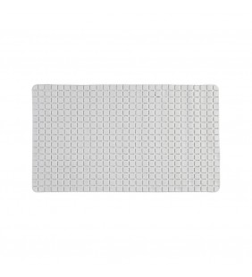 Tappeto antiscivolo in pvc con fantasia mosaico bianco 40x70 cm Feridras 842021