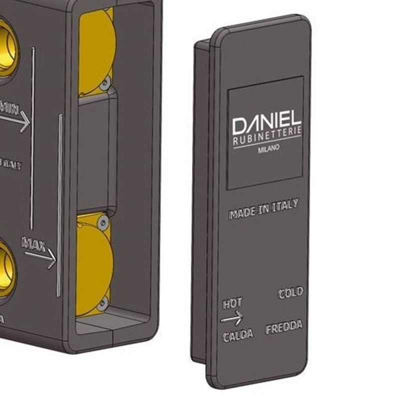 Box incasso per miscelatore doccia doccia 3 vie Daniel Rubinetterie DANBOXD3