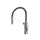 Miscelatore monocomando lavello di design con flessibile nero - serie winner Remer W533