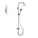 Colonna doccia con doccetta in abs e soffione ultrapiatto Remer 330X9MOUFM20NRA