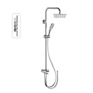 Colonna doccia moderna con soffione quadrato ultra piatto Remer 330X8CPUFD20NRA