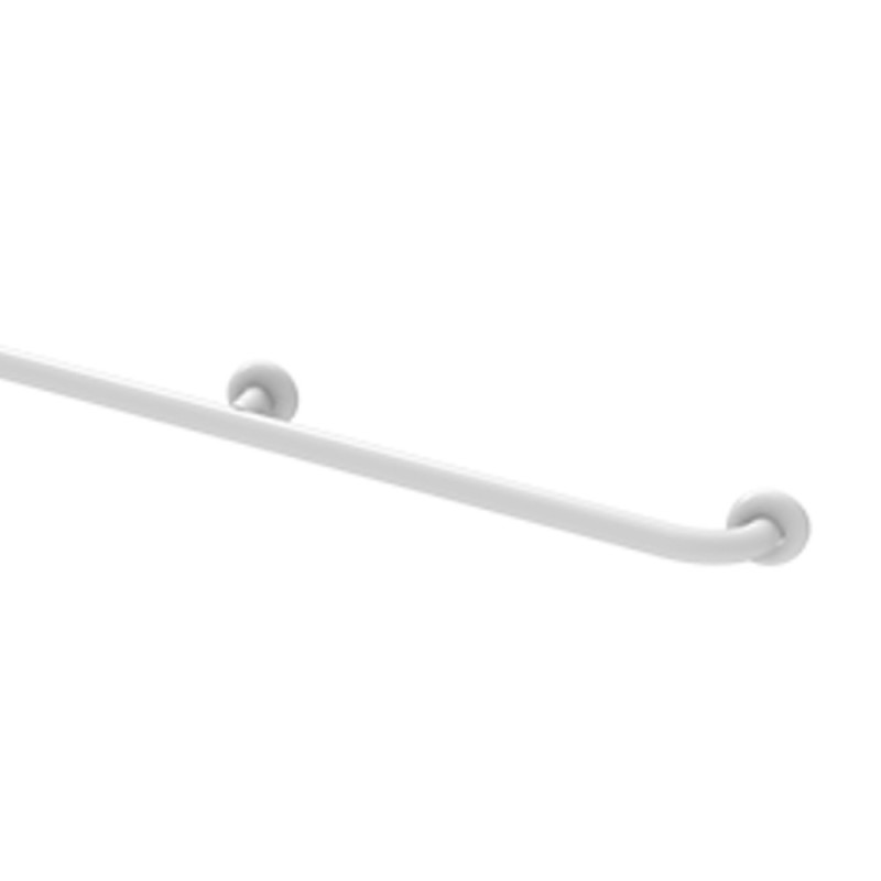 Angolare di sicurezza di 120x70 in acciaio inox, rivestito in nylon, bianco Goman N-XA02