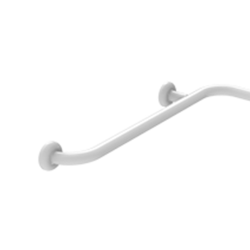 Angolare di sicurezza di 120x70 in acciaio inox, rivestito in nylon, bianco Goman N-XA02