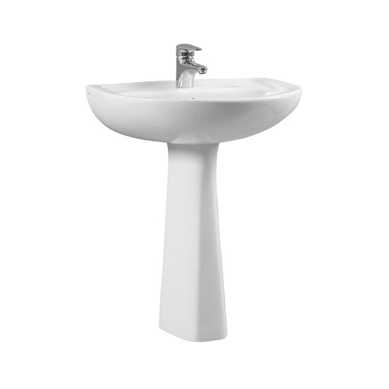 Lavabo da 60 cm con colonna in ceramica - Serie Normus Vitra SFUCER0705LA-SFUCER0706CO