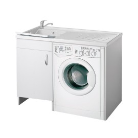 Coprilavatrice bianco 109x60 cm versione sinistra - Serie Eco Negrari 6008SX